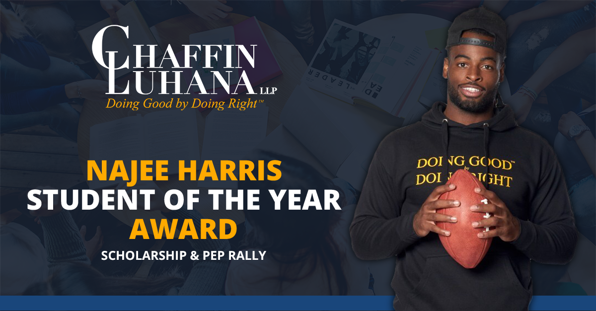 Chaffin Luhana + Najee Harris Student of the Year Award