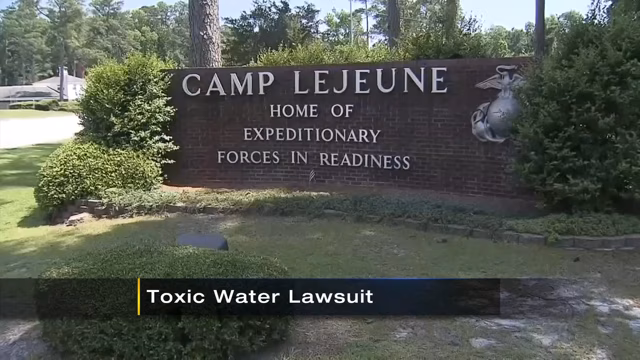 News segment on WPXI covering Camp Lejeune toxic water contamination and its impact on victims.