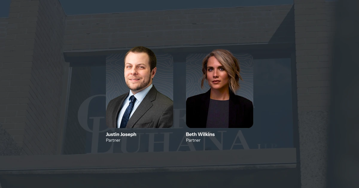 Justin Joseph and Beth Wilkins, newly promoted Partners at Chaffin Luhana LLP, representing the firm’s commitment to advocacy for injury survivors.