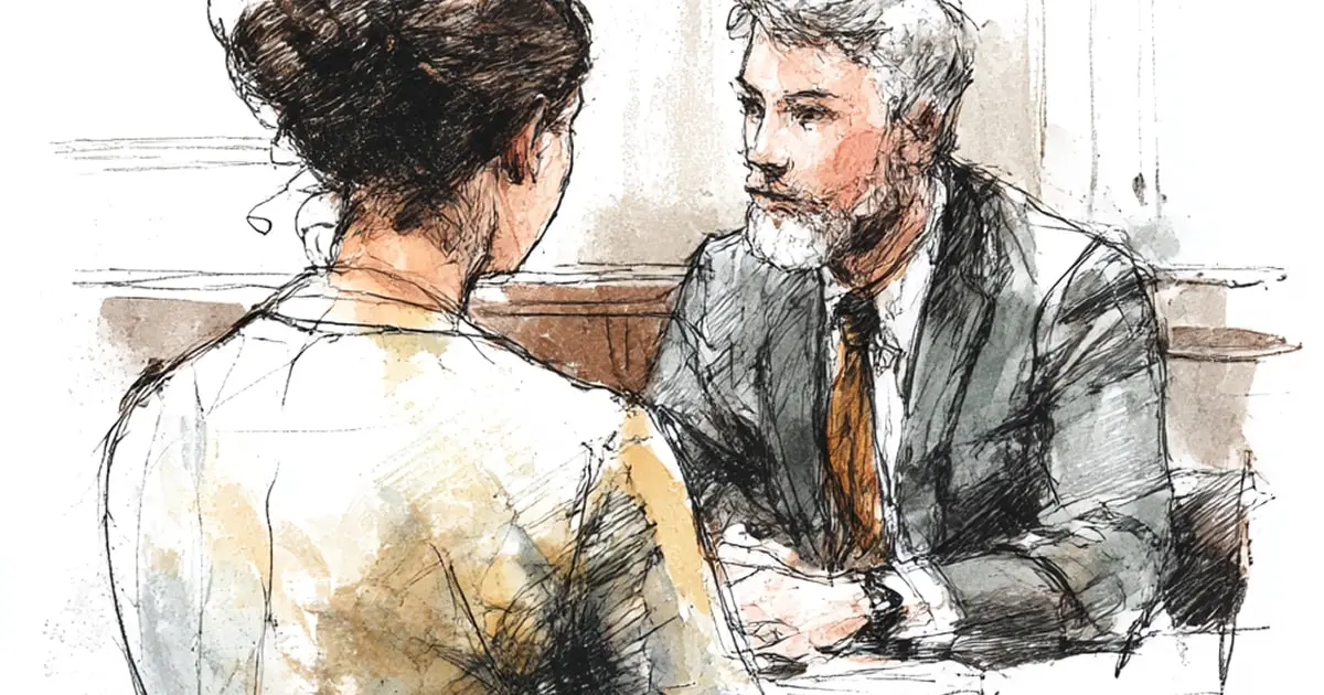 Client meeting with personal injury attorney for legal consultation