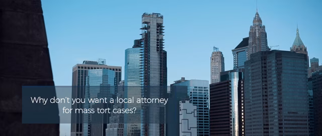 Mass tort attorneys at Chaffin Luhana explaining why choosing a national law firm is better than relying on local attorneys for complex mass tort cases.